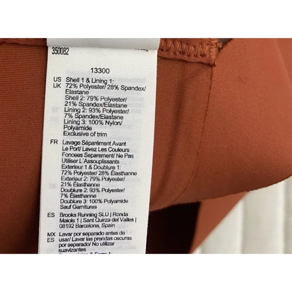 Brooks 34A/B Copper Run Raisin Drive Interlace Sports Bra Compression Wicking - Picture 7 of 11